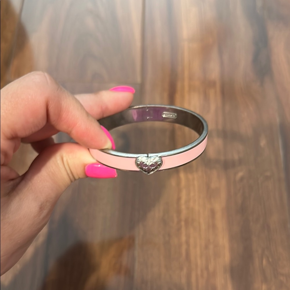 Coach Pink and Silver Bracelet with Modern Design